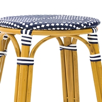 Tabouret de bar en rotin naturel, design moderne pour cuisine, bar à domicile, café, salle à manger extérieure, salon, usage commercial