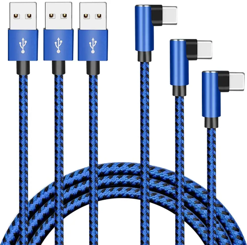 Matériau en TPU tressé en nylon de la prise USB A au câble de type C Câble de transmission haute vitesse 2.4A