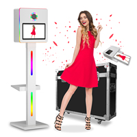Photomaton vertical électrique avec écran pour impression instantanée, compatible SLR, photomaton à 360 degrés, équipement de fête