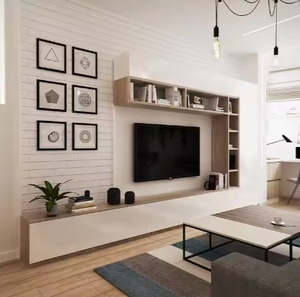 Muebles de Madera Modernos y Lujosos para Sala de Estar, Mueble para TV y Juego de Mesa de Centro, Mueble de Pared para TV - Product Image 2