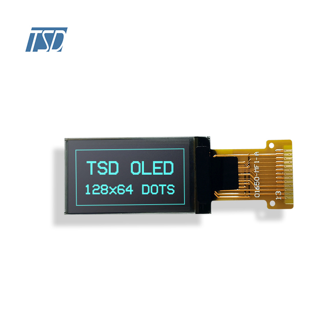 TSD 128x64 Monochrome OLED Display Module 0.96 Inch SPI/I2C 13-Pin SH1107 with 78% Aperture Rate