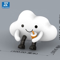 Poupée gonflable nuage de dessin animé nuage décoration ballon bulle art nuage sculpture gonflable art décoration