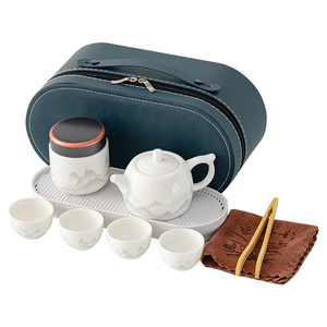 Juego de Té de Cerámica Guofeng Wenchuang Kung Fu, Estilo Chino, Tetera y Taza para Viajes al Aire Libre, Regalo Empresarial, Venta al Por Mayor - Product Image 5