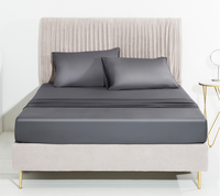 Drap de lit en bambou organique 100% Lyocell 6 pièces ensemble de draps de lit en bambou ajusté pour le Textile à la maison et l'utilisation d'hôtel