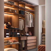 Armoire de chambre à coucher de style américain, meubles de vestiaire colorés, armoire en bois massif