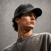 Casquette de baseball en cuir gaufré personnalisée pour hommes, 6 panneaux, style streetwear, visière incurvée, casquette de papa, haute qualité, vente en gros, usine OEM