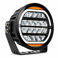 Phare LED rond de 9 pouces, feux de jour DRL, clignotants ambre, projecteur tout-terrain pour Jeep Wrangler, camion, SUV, pare-chocs avant, toit