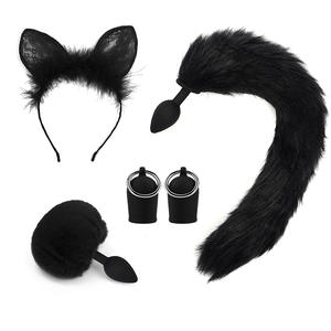 Niedliche Ohren Stirnbänder mit <span class=keywords><strong>Fox</strong></span> / Rabbit <span class=keywords><strong>Tail</strong></span> Erotic Cosplay Zubehör Adult Sexspielzeug für Paare - Product Image 5
