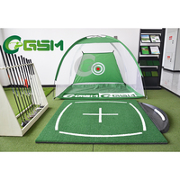 Fournisseur d'usine, tapis de frappe de golf d'intérieur multi-usages GSM vert/blanc, 1,5 m x 1,5 m, 30 mm d'épaisseur