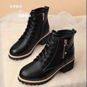 New Arrival Autumn and Winter Women's <b>Boots</b> Warm Motorcycle Short <b>Boots</b> Women - Product Image 4