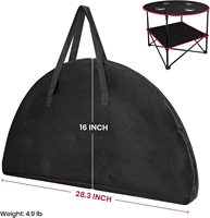 WOQI Mobilier d'extérieur pliable léger et portable en fer et toile imperméable au design moderne Table de camping