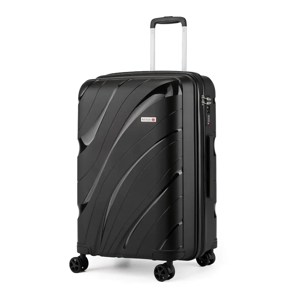 Valigia Trolley da viaggio in alluminio nero 20 "/24"/28 "personalizzata con ruote a 360 gradi