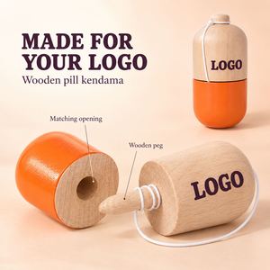 Wooden Pill Kendama Toss and Catch Toy with <b>String</b> Solid Color Hand Eye Coordination Skill Game - Product Image 3