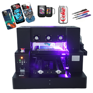 Impresora de cama plana UV <span class=keywords><strong>A3</strong></span> A4, mini impresora UV de inyección de tinta multicolor digital para funda de teléfono, impresora UV de un solo paso - Product Image 3