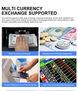 Kiosque de paiement de factures avec recycleur de billets, guichet automatique de <span class=keywords><strong>dépôt</strong></span> et de retrait d'espèces, machine ATM de change multi-devises avec distributeur et accepteur de billets - Product Image 6