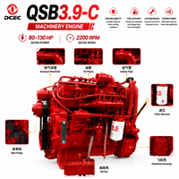 Moteur diesel authentique DCEC Cummins QSB3.9-C125 125 CV 93 kW 3,9 L EU Stage IIIA pour excavatrice, chargeuse, engins de construction