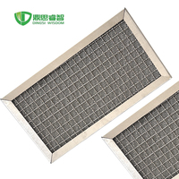 Saringan Mesh Baja Anti Karat Efisiensi Tinggi, Filter Lemak, Pra-Filter untuk Filtrasi Elektrostatik, Penghisap Asap Restoran