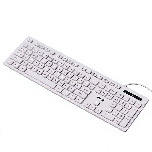 Computer Gaming Keyboard Scissor ABS PS/2 104 Keys Wrist Support Desktop Office Typing Home Notebook External Mute Wired