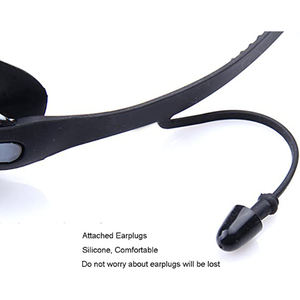 Lunettes de natation avec bouchons d'oreille intégrés pour adultes, hommes, femmes et enfants de plus de 8 ans, sans fuites, anti-buée, protection UV - Product Image 5