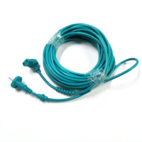 Câble d'extension d'alimentation CA 2 pôles 1 mm² 15 m 250 V 10 A avec prise EU vers C17 CEE IEC coudée pour aspirateur, appareil électroménager, ordinateur