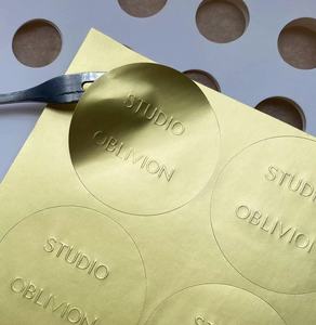 Biểu Tượng Tùy Chỉnh Matte Vàng Và Matte Bạc Cứu Trợ Dập Nổi Sticker Cho Dập Nổi Phong Bì Flap Đóng Cửa Nhãn - Product Image 4