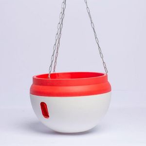 Pot de fleurs suspendu auto-arrosant en plastique avec chaîne, pour intérieur et extérieur, panier suspendu décoratif pour jardin, petite taille - Product Image 3