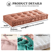 Schwammstoff-Füllung Weiche Flanell-Steppdecke Wasserdicht Anpassbare Wohndekor-Sofakissen Handgefertigte Einfassung Polyester/Baumwolle