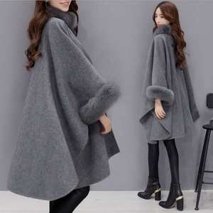 New Design Casual Wool <strong>Coat</strong> for <strong>Women</strong> Long Winter Formal Jacket with Fur Warm Poncho Shawl Cloak in Plus Sizes <strong>S</strong>-5XL - Product Image 4
