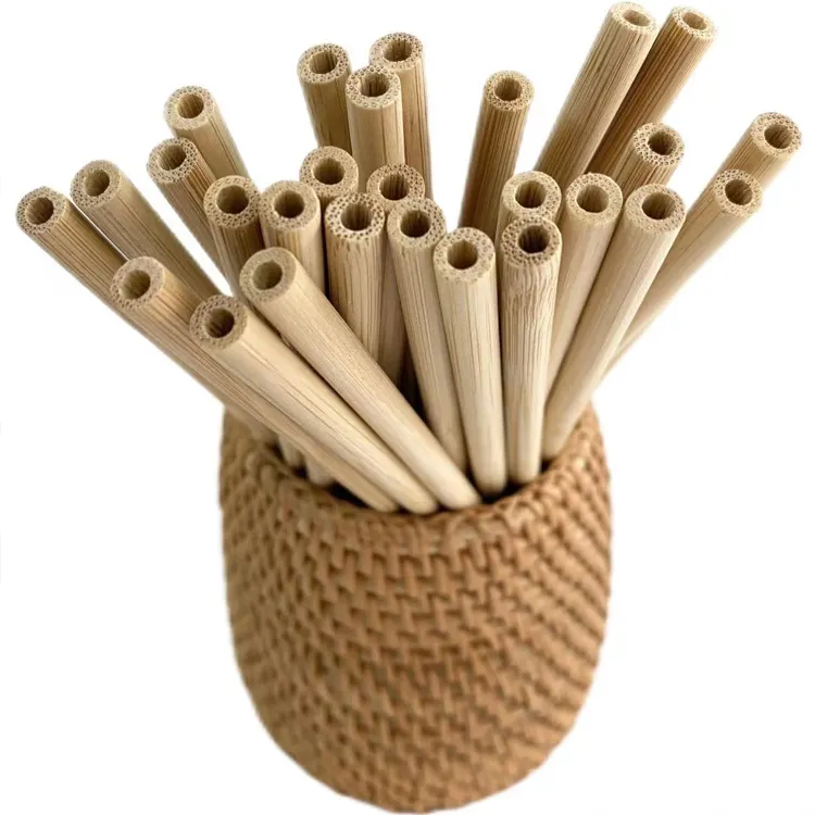 Feito de material de bambu natural canudos de bambu, sem bpa, ecológico, alternativo à canudos de plástico