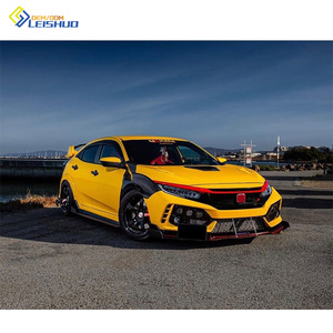 Leishuo PP/карбоновый передний бампер и рамка противотуманных фар для 10th Honda Civic модифицированный TR <span class=keywords><strong>JDM</strong></span> Civic конкурентоспособный стиль - Product Image 5