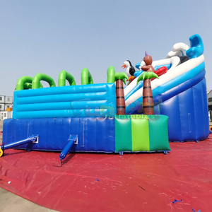 <b>Large</b> outdoor kids bouncy castle parc aquatique gonflable penguin theme inflatable water parks <b>slide</b> for adults - Product Image 4