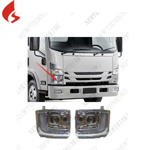 NEWTHINKING New Style 12v24v Led Headlight Head Lamp Plastic Usa Shanghai WHITE CABS with Projector for Isuzu 700p 2022 2023 Elf