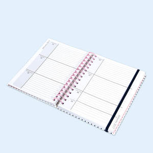 Blocco Note A5 Personalizzato Serie Giornaliera Carta Timbrata Offset Romantico Bianco a Spirale Rilegatura YO Linea Singola - Product Image 2