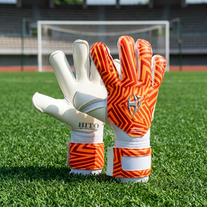 Professional soccer goalkeeper gloves high Quality German latex custom Guantes de portero de 4mm Contact German Latex - Product Image 2