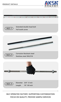 ss304 L=45 M10 threaded rod