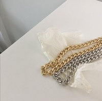 Collier en plaqué or 18k, chaine à maillons cubain de 9mm, vente en gros, bijoux Hip Hop, livraison gratuite