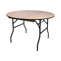 Vente en gros 153cm 60 "location d'événement de mariage table de banquet pliable en bois restauration