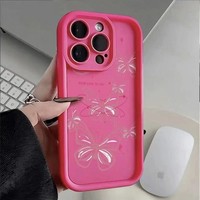 Belle Romance Fleur Motif Bonbons Couleur Givré Antichoc Couverture Arrière Téléphone étui pour iphone 17 air 16 15 14 13 12 Pro Max