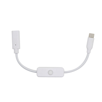 Cable de Extensión de Alimentación Tipo-C Macho a Hembra Goochain con Interruptor de Encendido/Apagado, Construcción en Aleación de Cobre y Cobre