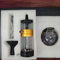 Chicha portable miniature en aluminium et acrylique à double couche pour l'extérieur, avec support à charbon pour chicha