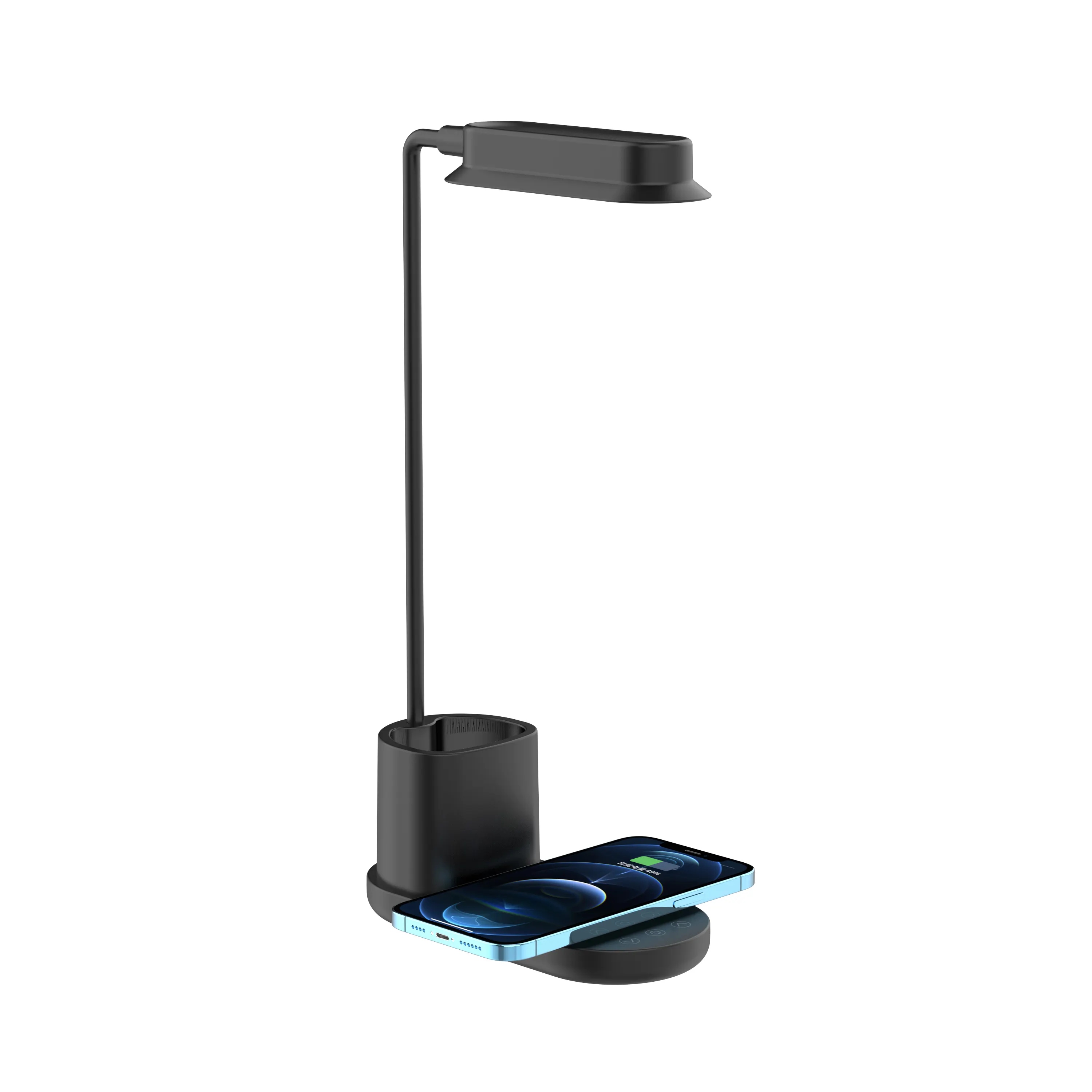 15W Wireless Charger LED Desk Lamp USB Charging Dimmable Eye-friendly Table Lamp with 3 Modes Touch Control Reading Lamp Night