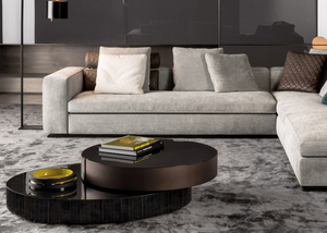 Eine Überlappung von Formen Smart Round Glass Kombination Couch tisch <span class=keywords><strong>Benson</strong></span> Couch tisch - Product Image 3