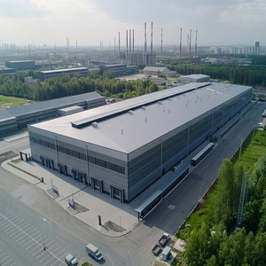 Installation sur site d'un espace de stockage industriel sans colonnes, conçu comme des entrepôts en acier préfabriqués légers - Product Image 4