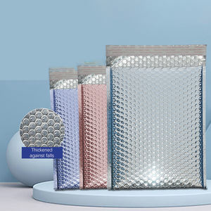 Emballage d'expédition de courrier personnalisé biodégradable noir mat feuille d'aluminium sacs postaux chaussures sous-vêtements chaussettes-Made Poly Bubble - Product Image 2