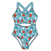 Maillot de bain pour bébé filles imprimé personnalisé de boutique maillot de bain à lacets pour piscine et plage maillot de bain pour enfants