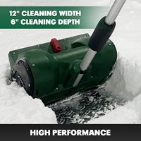 Pelle à neige électrique 21V 13 pouces, pelle à neige sans fil avec plaque directionnelle, batterie et chargeur rapide