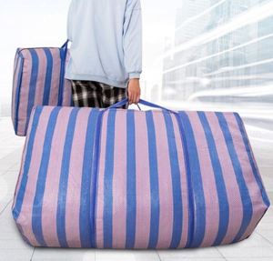 Great Class Waterproof Eco-Friendly Durable Portable Large Capacity Customized Creative pp Handheld Woven Storage Bag Zipper - Product Image 1