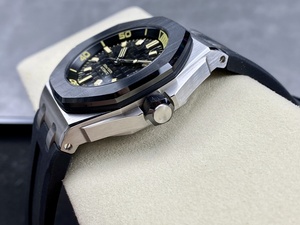 Reloj Mecánico de Lujo de la Mejor Calidad, Resistente al Agua, 42 mm, Fábrica ZF, Movimiento 4308, 15720, Audemars, Esfera Negra, Super Diver - Product Image 4