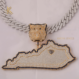 Elegante colgante de diamante Moissanite personalizado diseñado en joyería de moda de estilo Hip Hop único para hombres y mujeres con lujo - Product Image 3