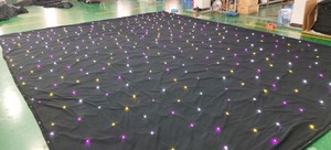 Chất lượng cao 8-kênh <span class=keywords><strong>DMX</strong></span> điều khiển CRI 95 chống cháy vải <span class=keywords><strong>Led</strong></span> Sao Rèm cho đám cưới giáng sinh Bên Ánh sáng sân khấu - Product Image 4